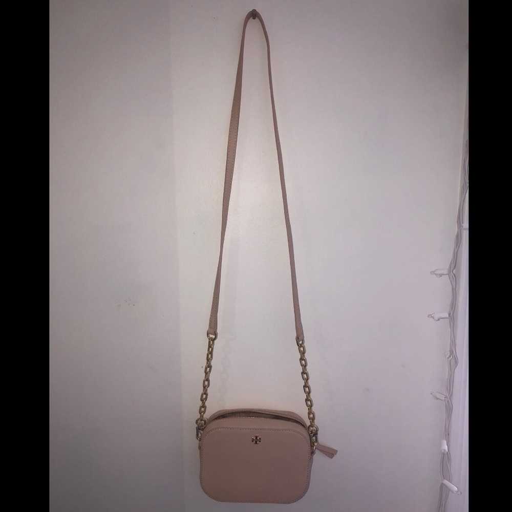 Tory Burch Cross Body Purse, light oak. New.